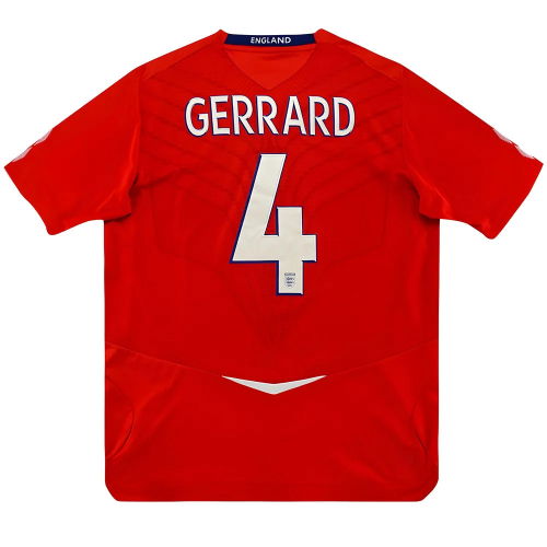 England 2008 Away Shirt (Gerrard #4) ((Excellent) XL)