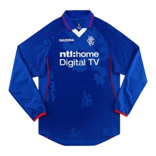 Rangers 2002-2003 Long Sleeved Home Shirt (XL) (Excellent)