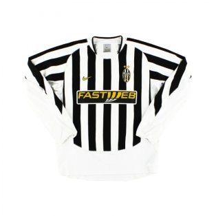 Juventus 2003-04 Long Sleeve Home Shirt (M) (Very Good)