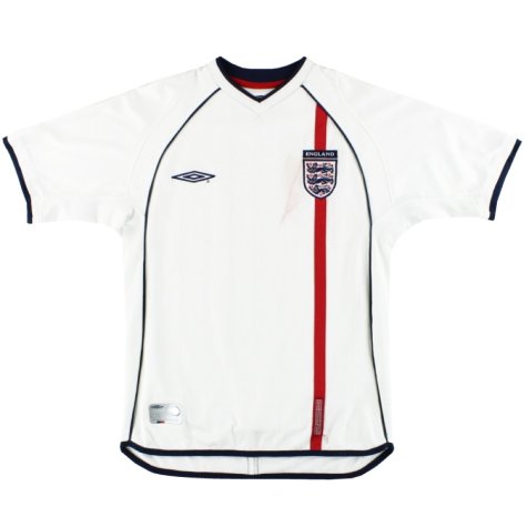 England 2001-03 Home Shirt (Good) [v6sdmx] - Uksoccershop