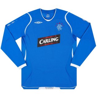 Rangers 2008-09 Home L/S Shirt (M) (Excellent)