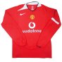 Manchester United 2004-06 Home L/S Shirt (XL) (Very Good)