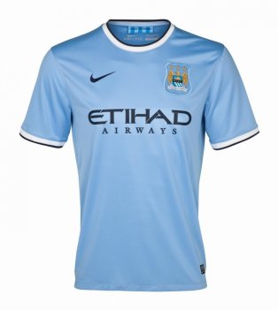 Manchester City 2013-14 Home Shirt ((Fair) M)