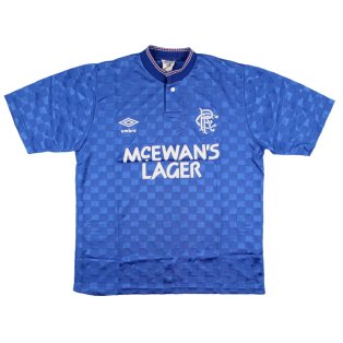 Rangers 1987-90 Home Shirt (S) (Very Good)