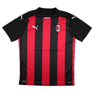 AC Milan 2020-21 Home Shirt (Sponsorless) (M) (Excellent)