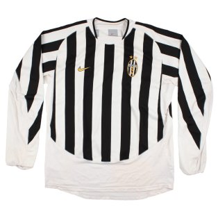 Juventus 2003-04 Long Sleeve Home Shirt (Sponsorless) (L) (Excellent)