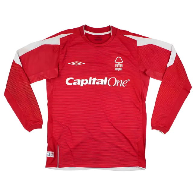 Nottingham Forest 2004-05 Long Sleeve Home Shirt (S) (Excellent)