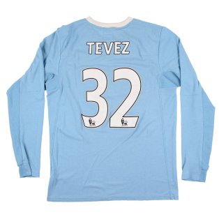 Manchester City 2009-10 L/S Home Shirt Tevez #32 (S) (Very Good)