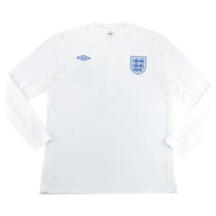 England 2010-12 Long Sleeve Home Shirt (M) (Fair)