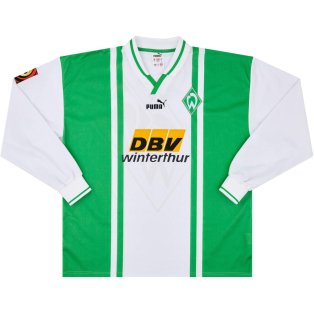 Werder Bremen 1996-97 Home Long Sleeve Shirt (L) (Excellent)