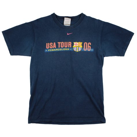 Barcelona 2006-07 Nike USA Tour Ronaldinho T shirt (S) (Very Good)