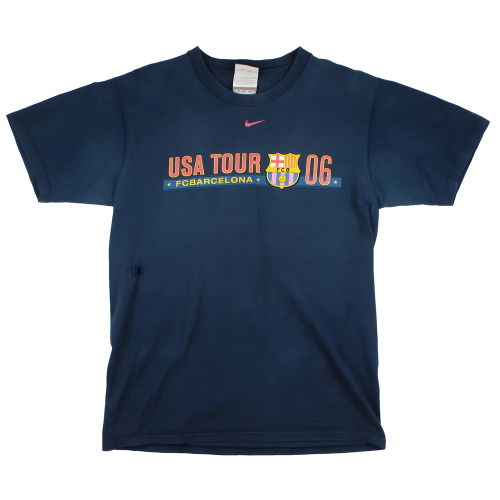 Barcelona 2006-07 Nike USA Tour Ronaldinho T shirt (S) (Very Good)