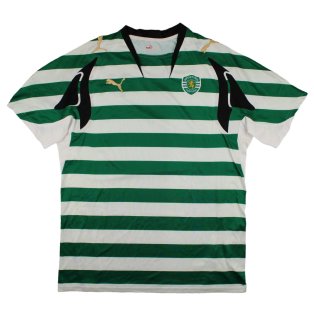 Sporting Lisbon 2007-08 Home Shirt (Sponsorless) (L) (Very Good)