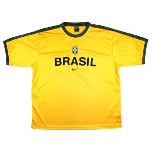 Brazil 1998-2000 Nike Training Shirt (XL) (Mint) [saTPki] - Uksoccershop
