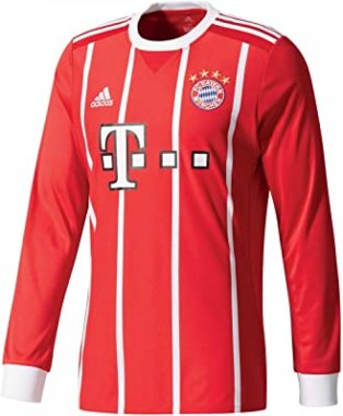 Bayern Munich 2017-18 Home Long Sleeve Shirt (XL) (Excellent)