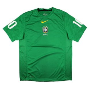 Brazil 2010-2011 Nike Training Shirt (L) (Mint)
