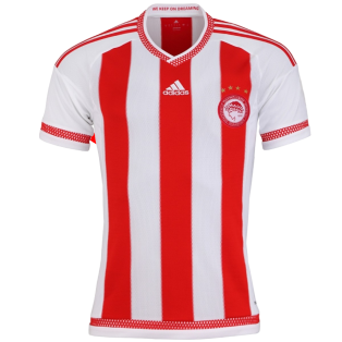 2015-16 Olympiakos Adidas Home Football Shirt (M) (Good)