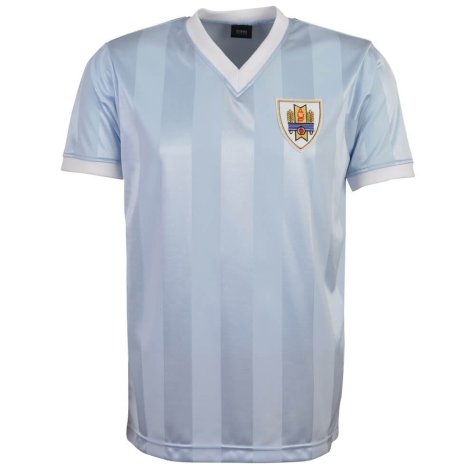 Uruguay 1986 World Cup Retro Football Shirt - Sky