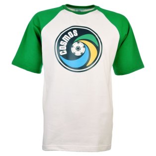 New York Cosmos - NASL T-Shirt (White with Green Sleeves)