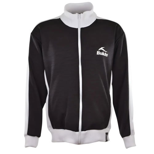 BUKTA Track Top Black with White Panels/Cuffs