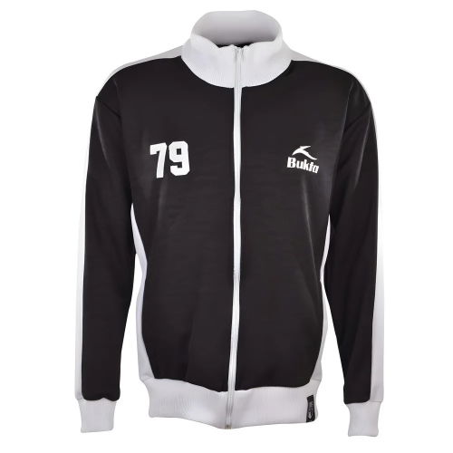 BUKTA Heritage Track Top Black with White Panels/Cuffs