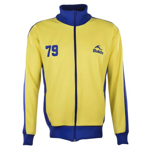 BUKTA Heritage Track Top Yellow with Royal Panels/Cuffs/W'B