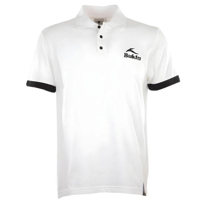 BUKTA Heritage Polo White with Black Cuffs