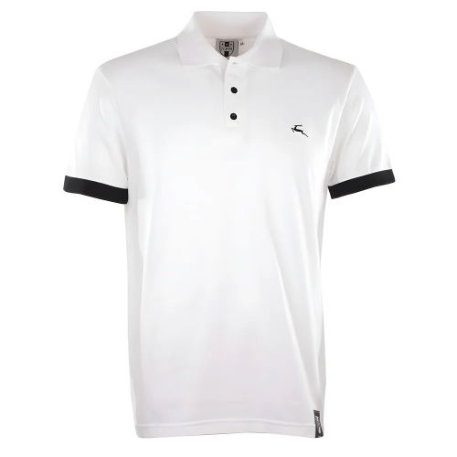BUKTA Lifestyle Polo White with Black Cuffs