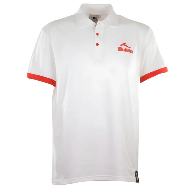 BUKTA Polo White with Red Cuffs