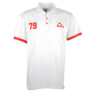 BUKTA Heritage Polo White with Red Cuffs