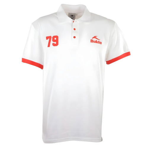 BUKTA Heritage Polo White with Red Cuffs