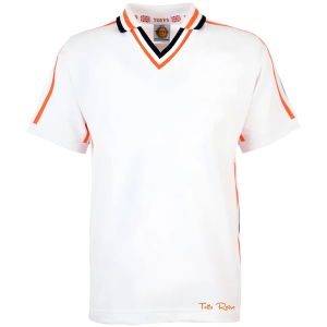 TOFFS Retro White Short Sleeve Shirt With Orange/Black Tape