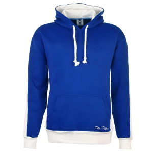 Toffs Retro Royal Hoodie - White Sleeve Panels