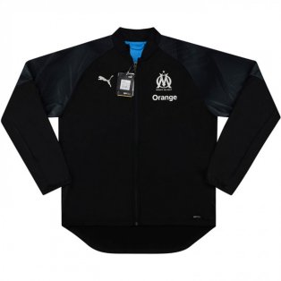 2018-2019 Olympique Marseille Puma Stadium Jacket (Black)