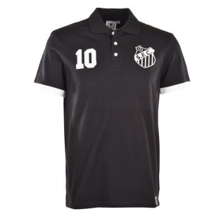 Santos Number 10 Black Polo Shirt