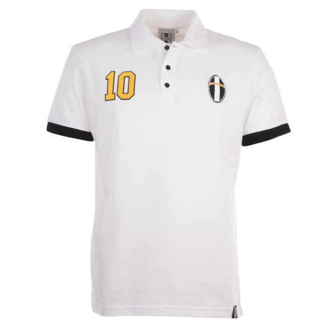 Juventus No 10 White Polo Shirt