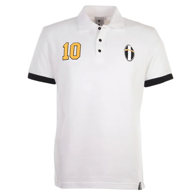 Juventus No 10 White Polo Shirt