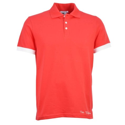 Toffs Retro Polo Shirt - Red with White Cuffs