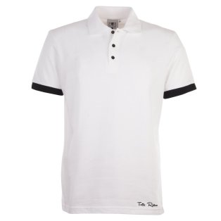 Toffs Retro Polo Shirt - White/Black