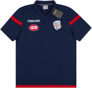 2018-19 Adelaide United Macron Polo T-shirt Navy