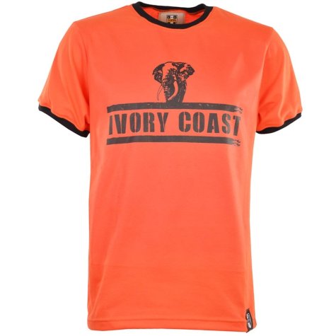 Ivory Coast T-Shirt - Orange/Black Ringer