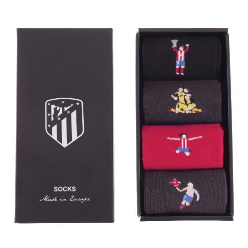 Atletico de Madrid Great Moments Casual Socks Box Set  Atletico de Madrid Great Moments Casual Socks Box Set