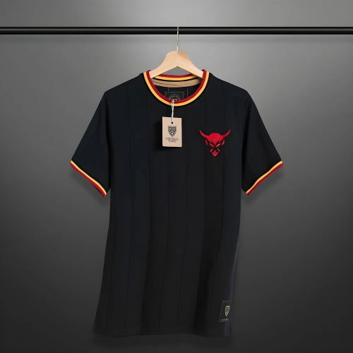 Vintage Belgium Le Diable Black Soccer Jersey
