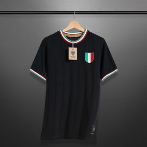 Vintage Italy Gli Azzurri Black Soccer Jersey