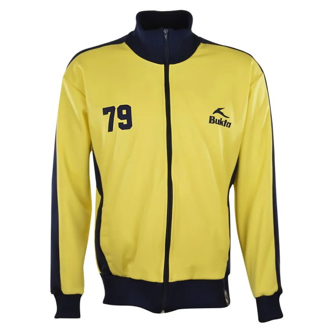 BUKTA Heritage Track Top Yellow with Navy Panels/Cuffs/W'B