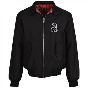 Soviet Union CCCP Black Harrington Jacket