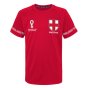 England Official World Cup Poly Tee (Red) - Kids