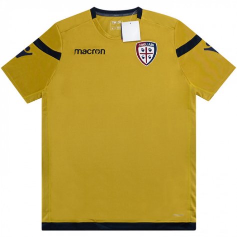 2018-2019 Cagliari Macron Training Shirt (Gold)