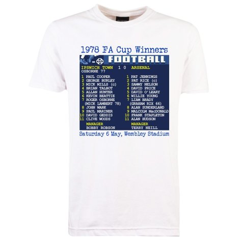 1978 FA Cup Final (Ipswich) Retrotext t-shirt - White