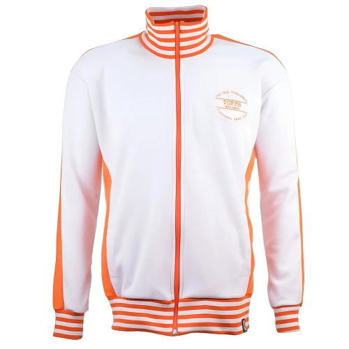 The Old Fashioned Football Shirt Co.- White/Orange Track Top  The Old Fashioned Football Shirt Co.- White/Orange Track Top